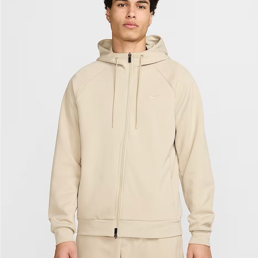 NWT Nike Primary Fleece Dri-FIT UV Full-Zip Performance Hoodie Desert Khaki 3XL - Picture 2 of 8